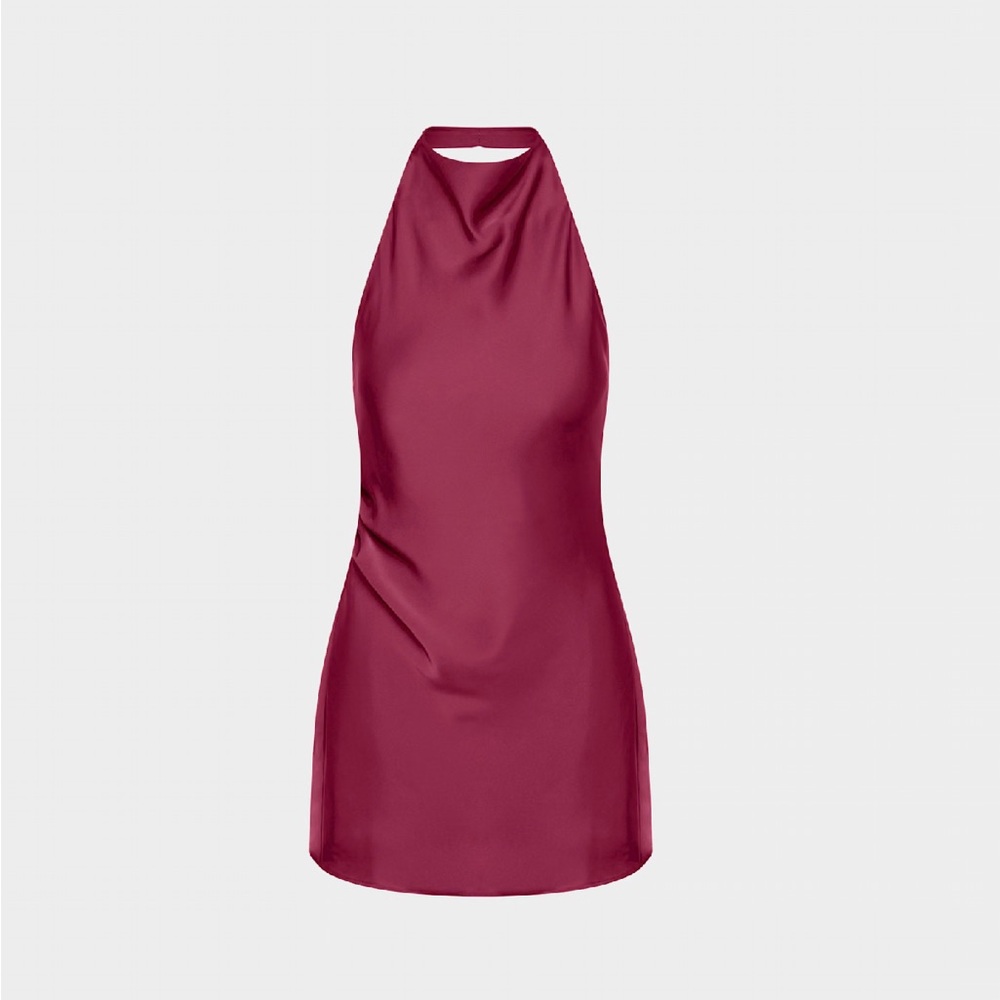 Aritzia Audience Satin Mini Dress Juicy Rose